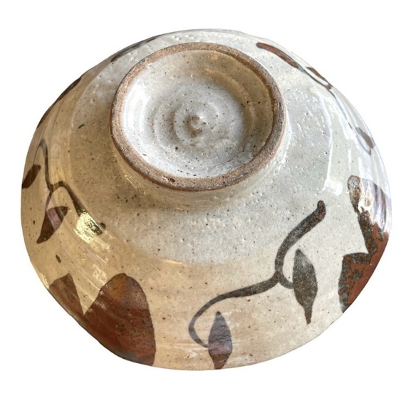 Vintage Japanese Handmade Ceramic Bowl, Unmarked with Earthy Tones - Picture 2 of 10